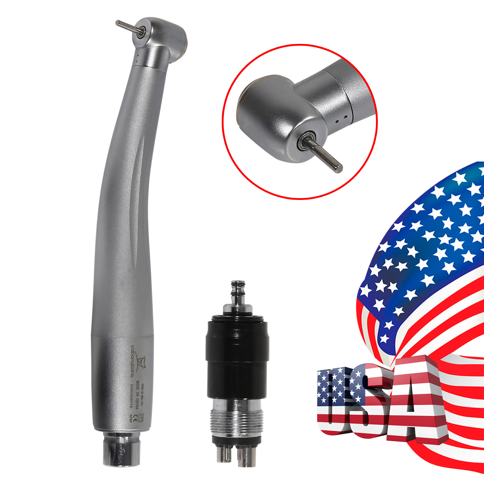 Dental High Speed Handpiece with Quick Coupler Coupling 4Hole YBNK4 NSK Style