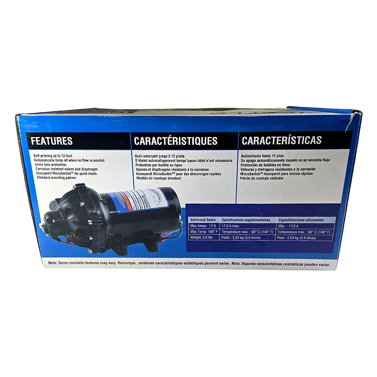 Everflo EF5500 12V DC 5.5 GPM 60 PSI Diaphragm Sprayer Pump