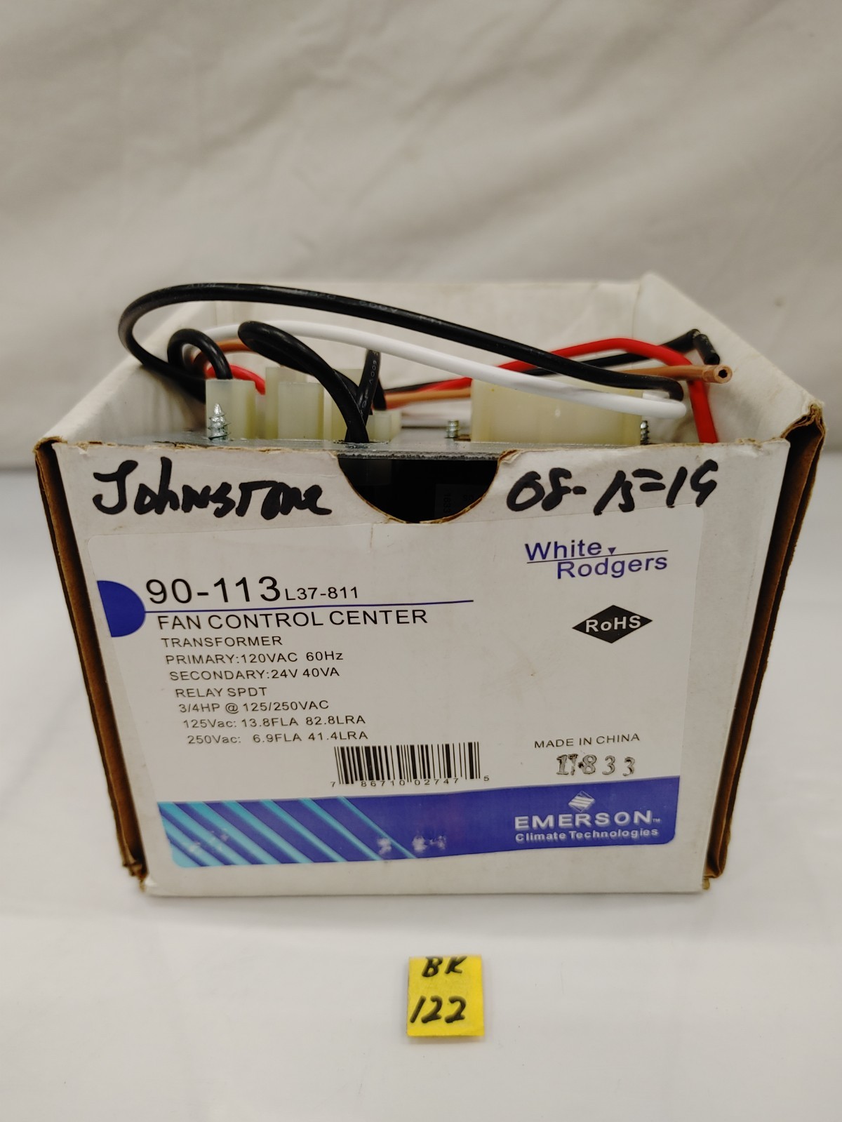 White Rodgers 90-113 Fan Control Center, Worn Box