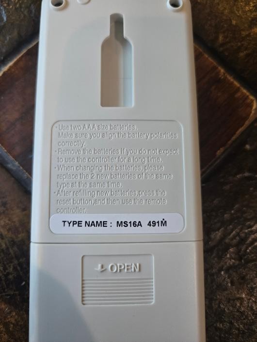 Mitsubishi Electric MS16A U01A05426 OEM Remote Control Mini Split
