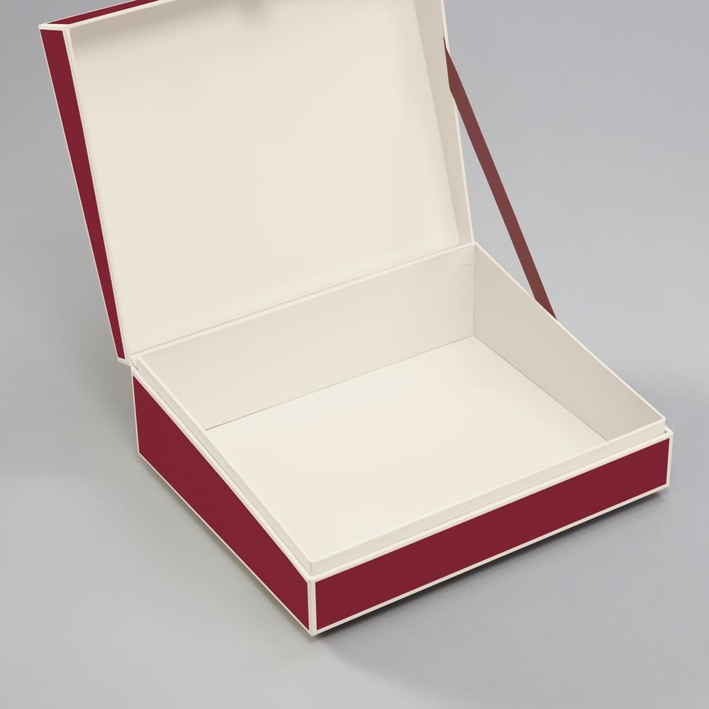 Semikolon – Document Storage Box for A4 12.5 x 10.3125 x 4 inches, Burgundy