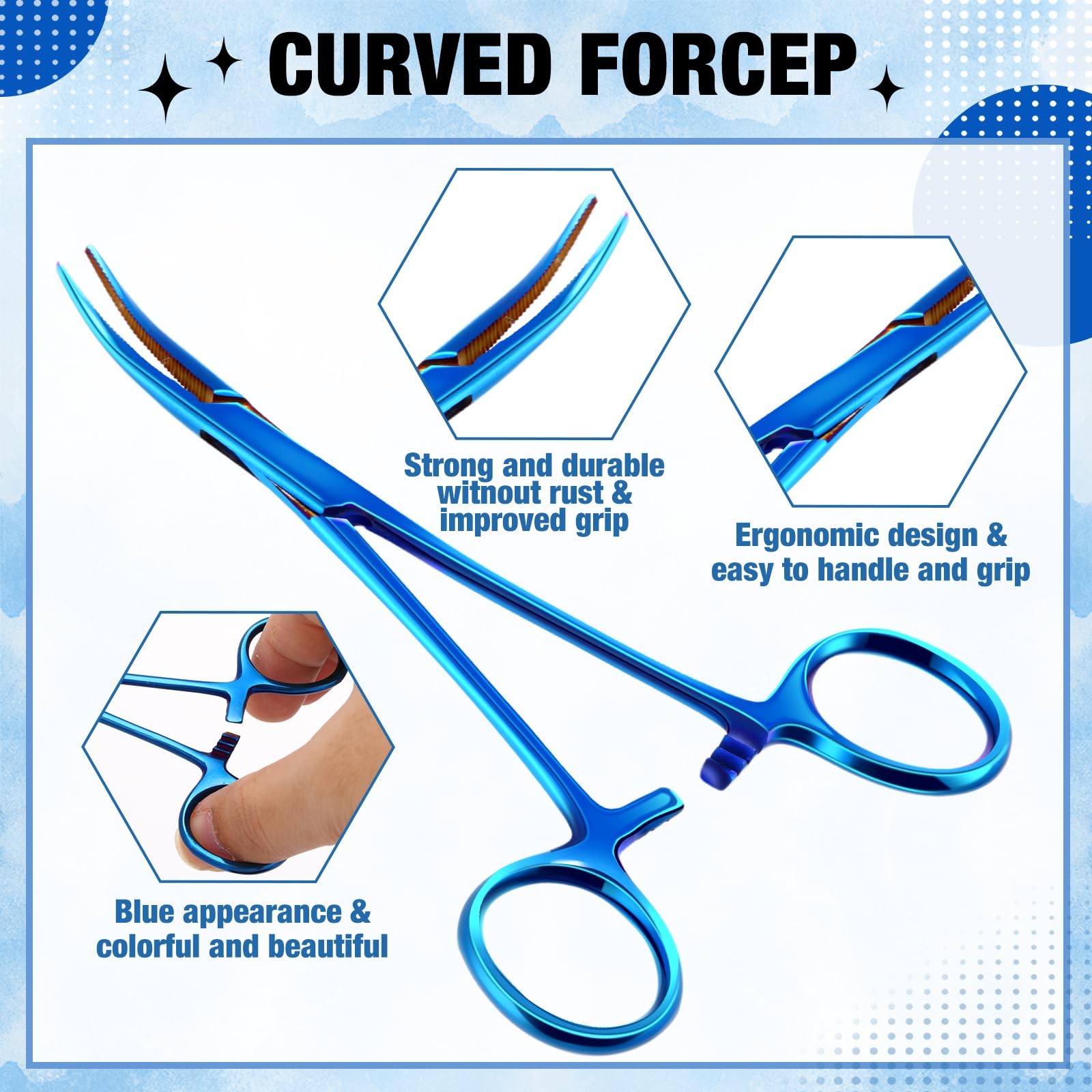 Hemostat Curved and Straight Hemostat Forceps Piercing Pliers Forceps, Stainl…