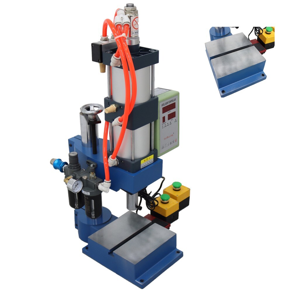 2205Lbs Pneumatic Punch Press Machine Hole Puncher 110V 3.9-1.9in Two Controller