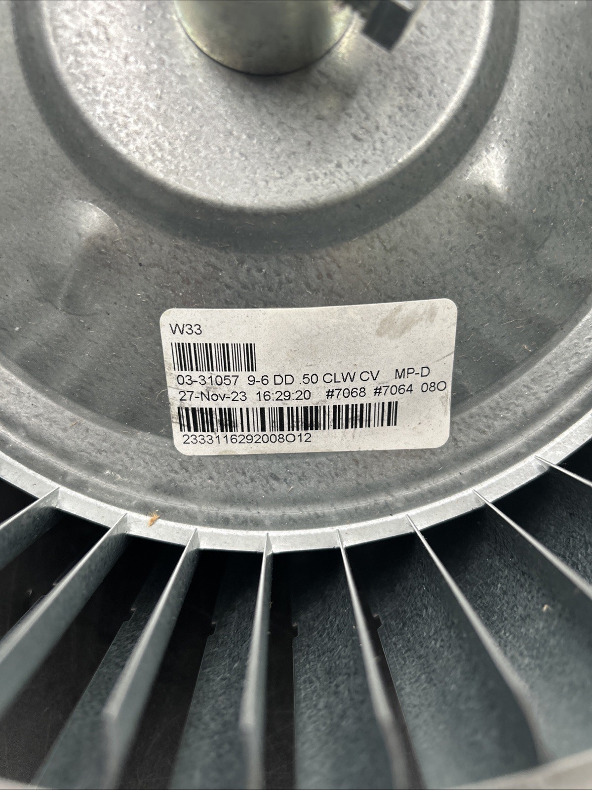 Direct Drive Blower Wheel, .50 CLW, 9D-6W 1/2″.