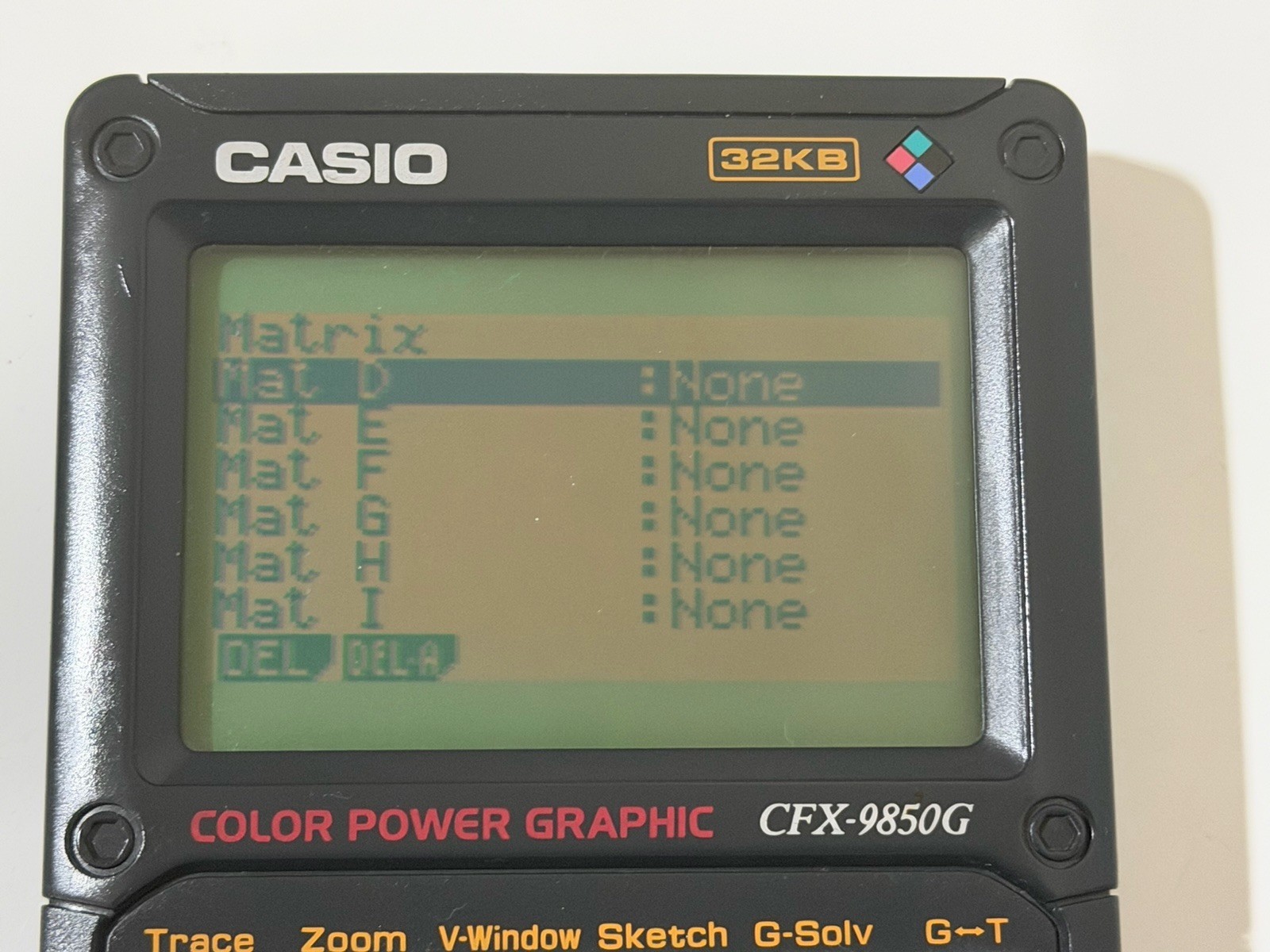 Vintage CASIO CFX-9850G Graphic Color Scientific Calculator 32kb With Cover