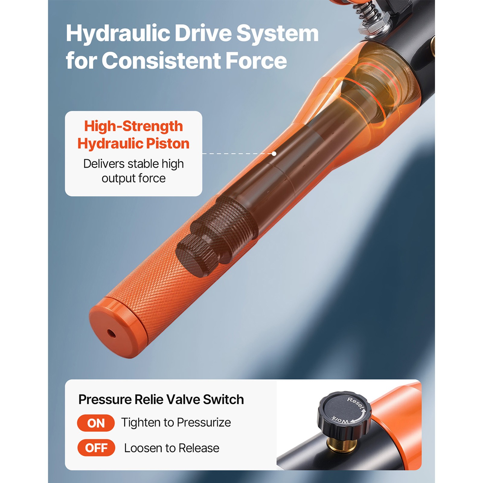 Uimoso Hydraulic Copper Pipe Crimping Tool with 1/2″, 3/4″, 1″ Jaws