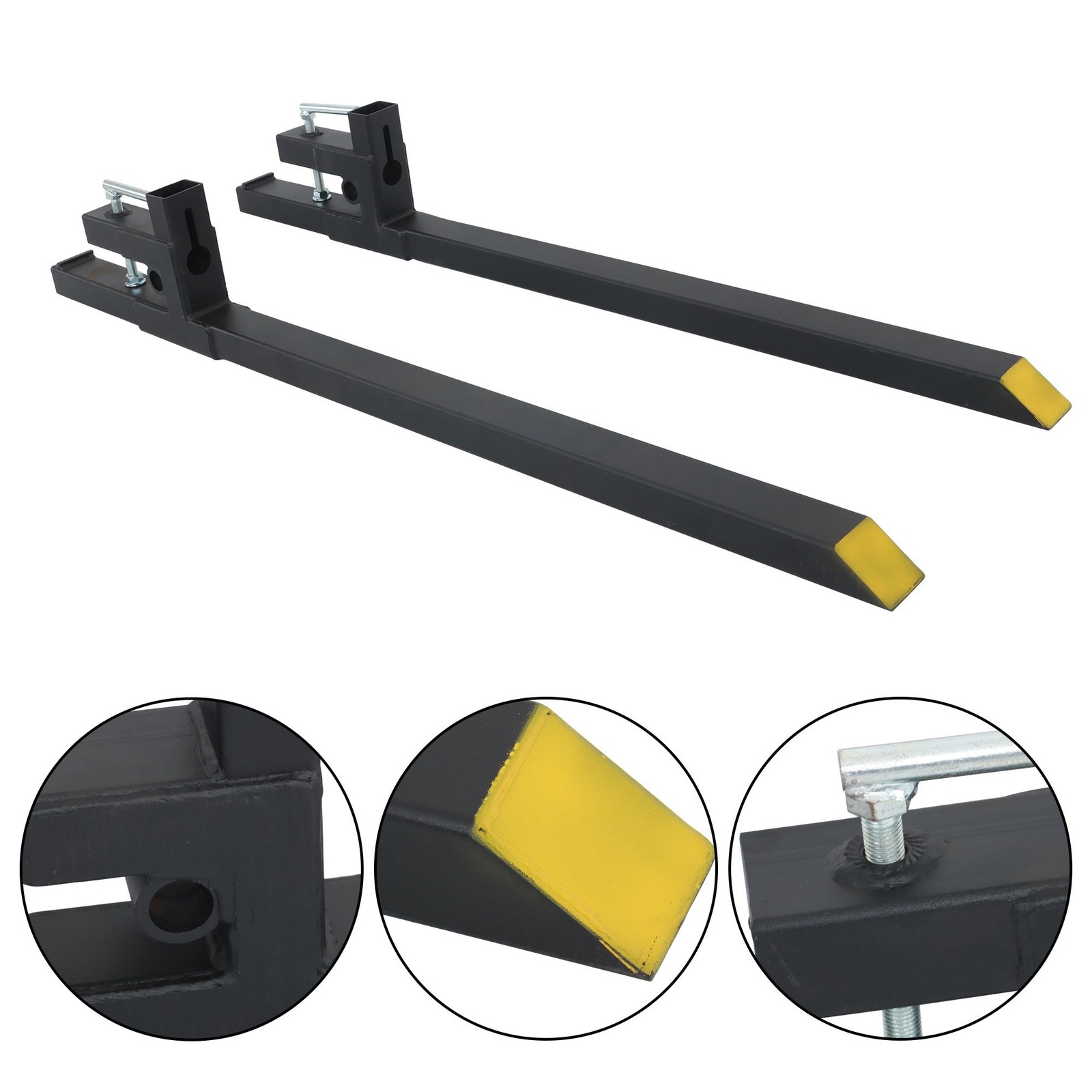 60″ Heavy Duty Quick Attach Bucket Fork Clamp on Pallet Forks 2000 lbs