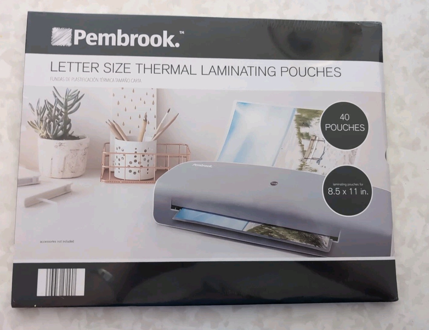 Letter Size Thermal Laminating Pouches new sealed 40 ct