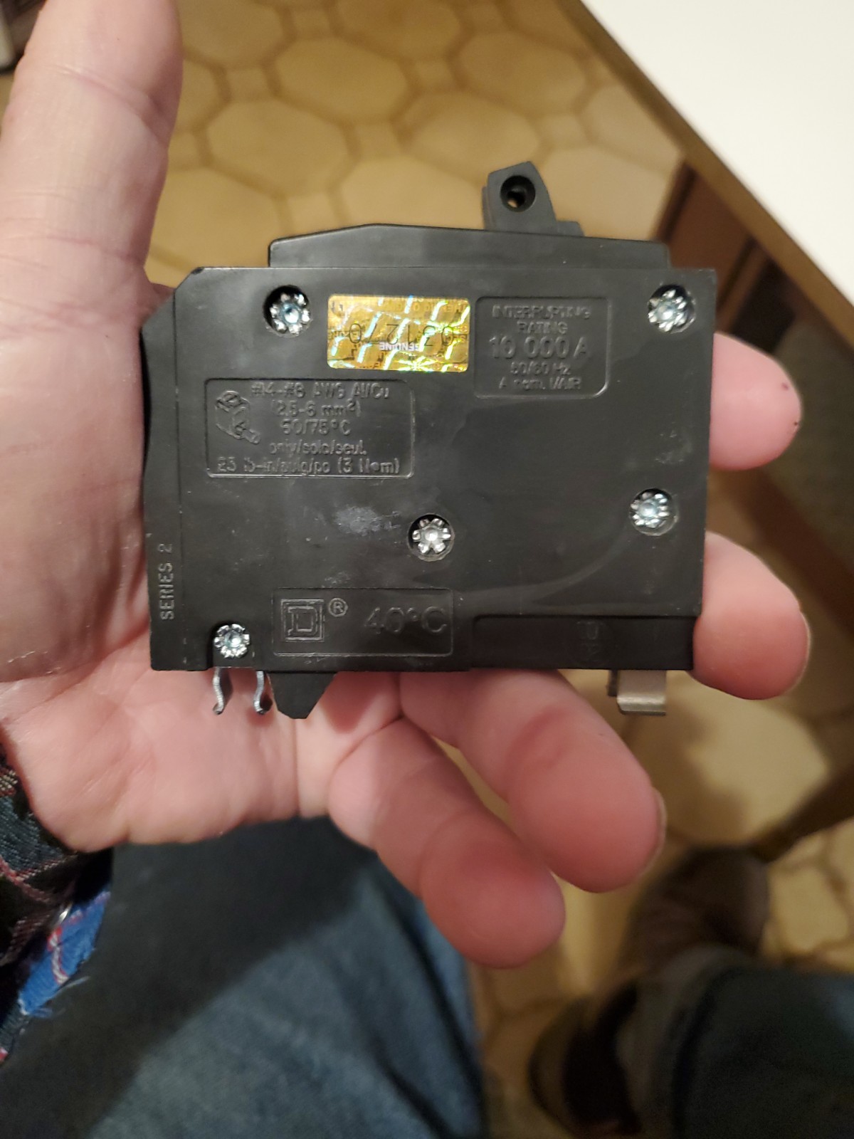 1PC SQUARE D QO2020 QO2020C 20A TWIN CIRCUIT BREAKER (NO HOOK)