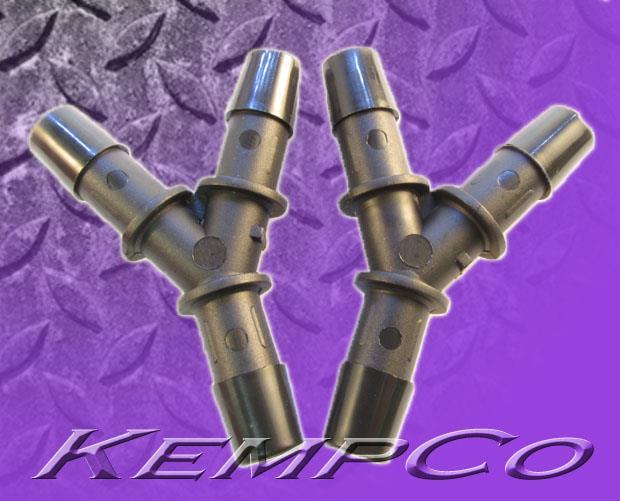 (2) 3/8″ Hose-Barb Y WYE Connector Fitting Black Nylon HHO Air Fuel 3-Way Split