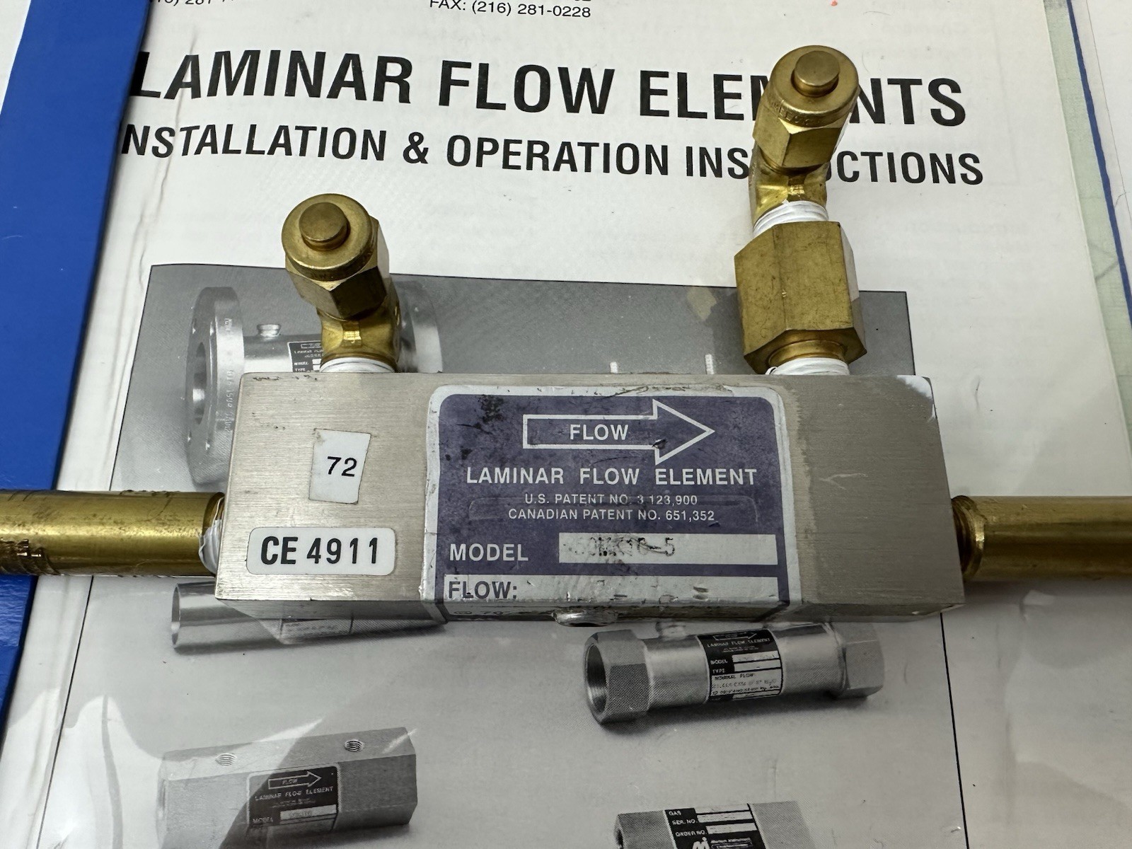 Meriam 50MK10-5 Laminar flow Element LFE