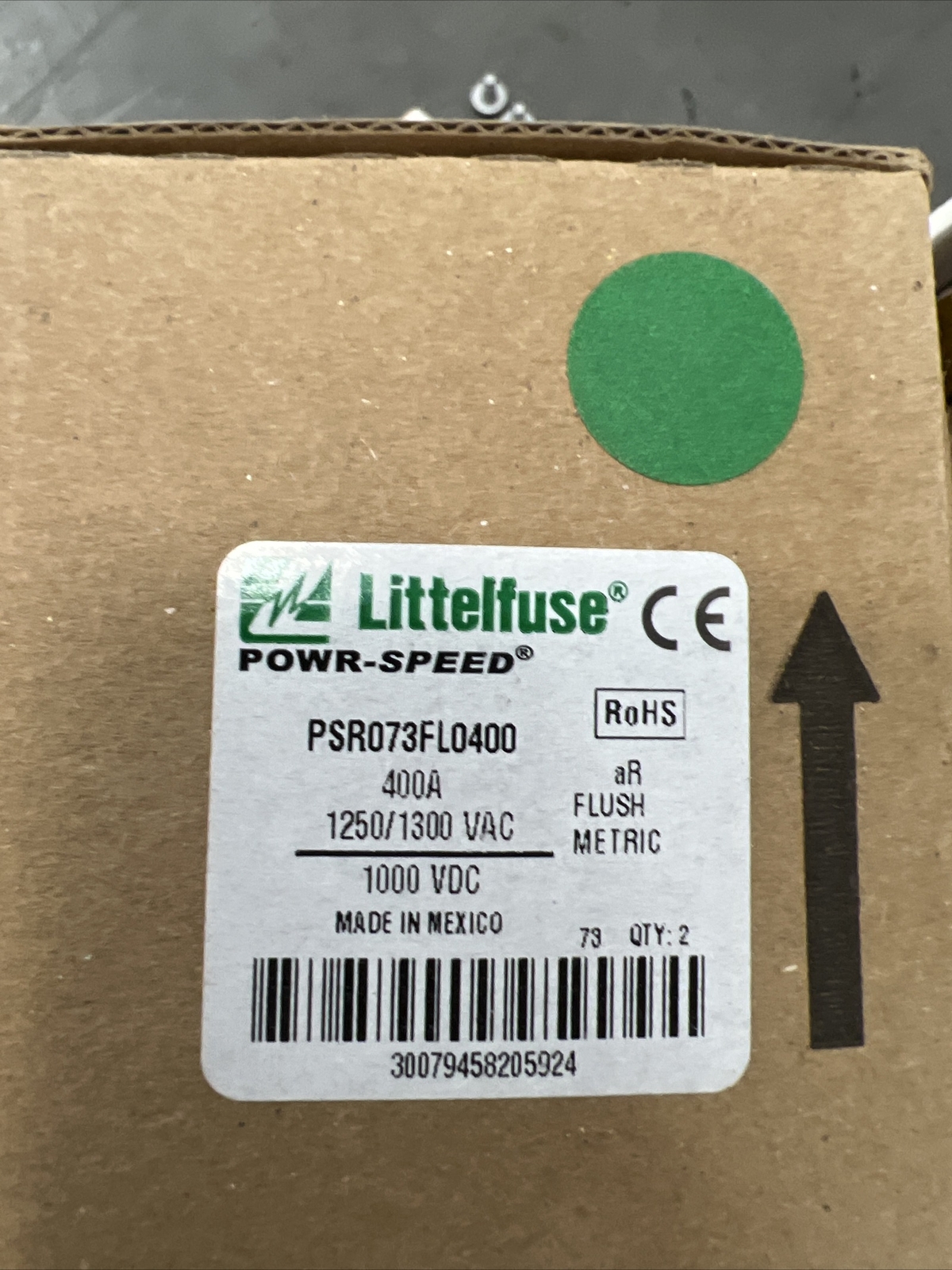Littelfuse Psr073fl0400z Powr-Speed Sqb Size 73 Flush Metric 400A