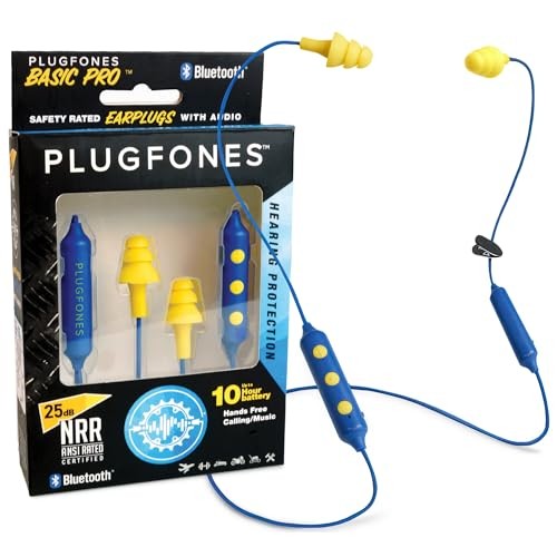 Basic Pro Earplug Headphones Wireless Bluetooth in-Ear Earplug Blue, Yellow