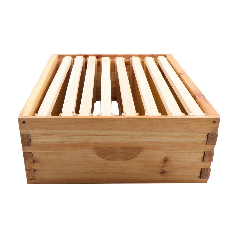 4 Layer 8 Frame Bee Hive Beeswax Coated Includes Beehive Frames and Foundations