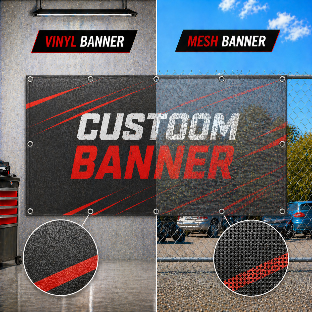 Fix Cell phone Computer Tablet Advertising Banner Vinyl Mesh Sign Repair Service