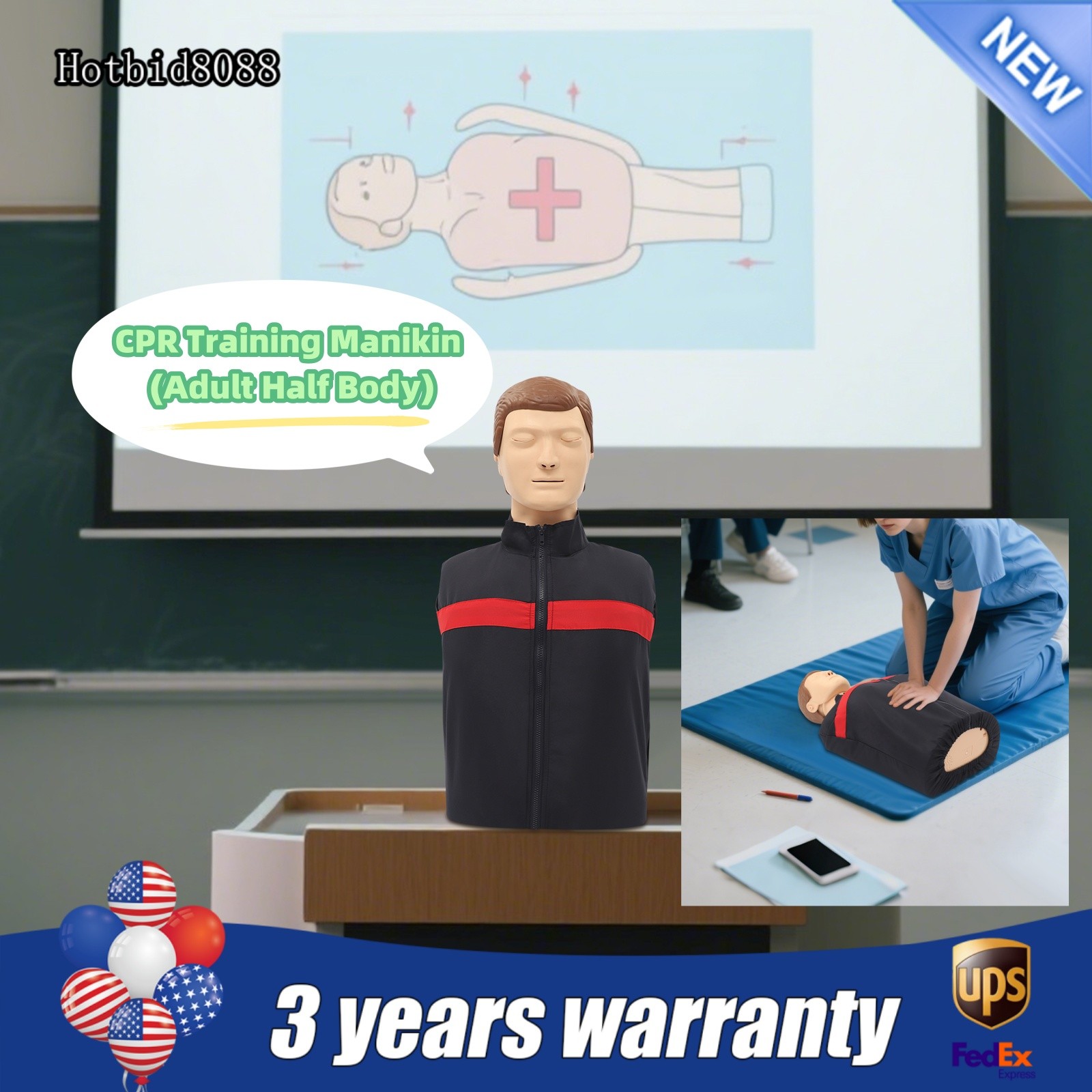 Adult CPR Adult Manikin for First Aid Training Patient Education Simulator Model
