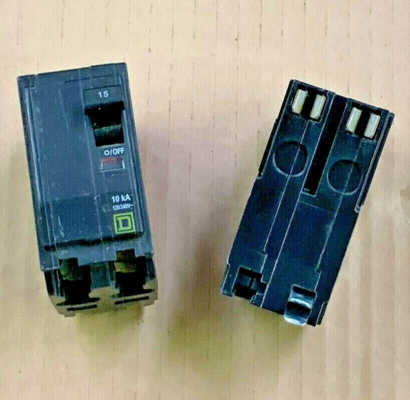 New Square D QO QO215 2 Pole 15 Amp 120/240 V Yellow Circuit Breaker NNB