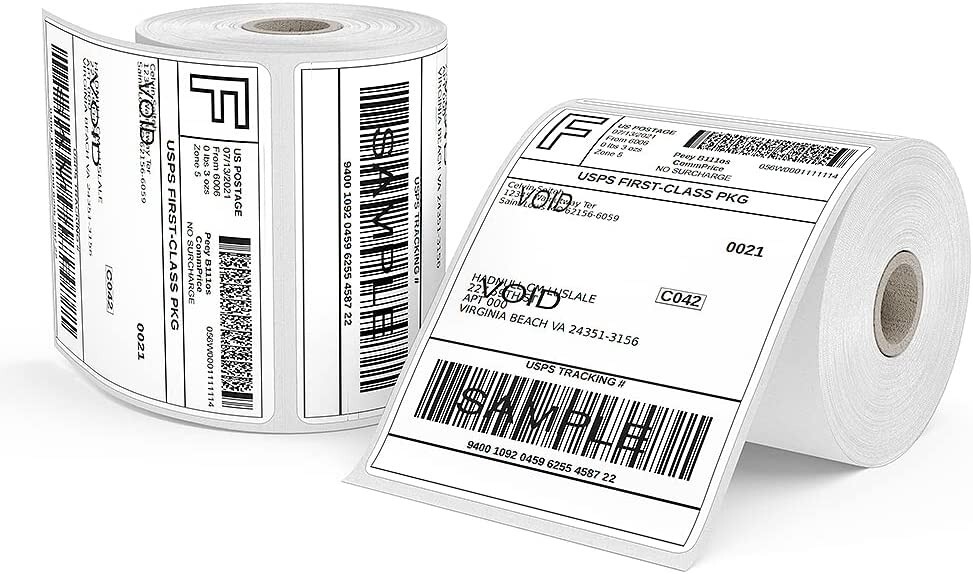 2 Rolls 4×6 Thermal Shipping Mailing Label 250 LABELS PER ROLL Zebra Rollo Dymo