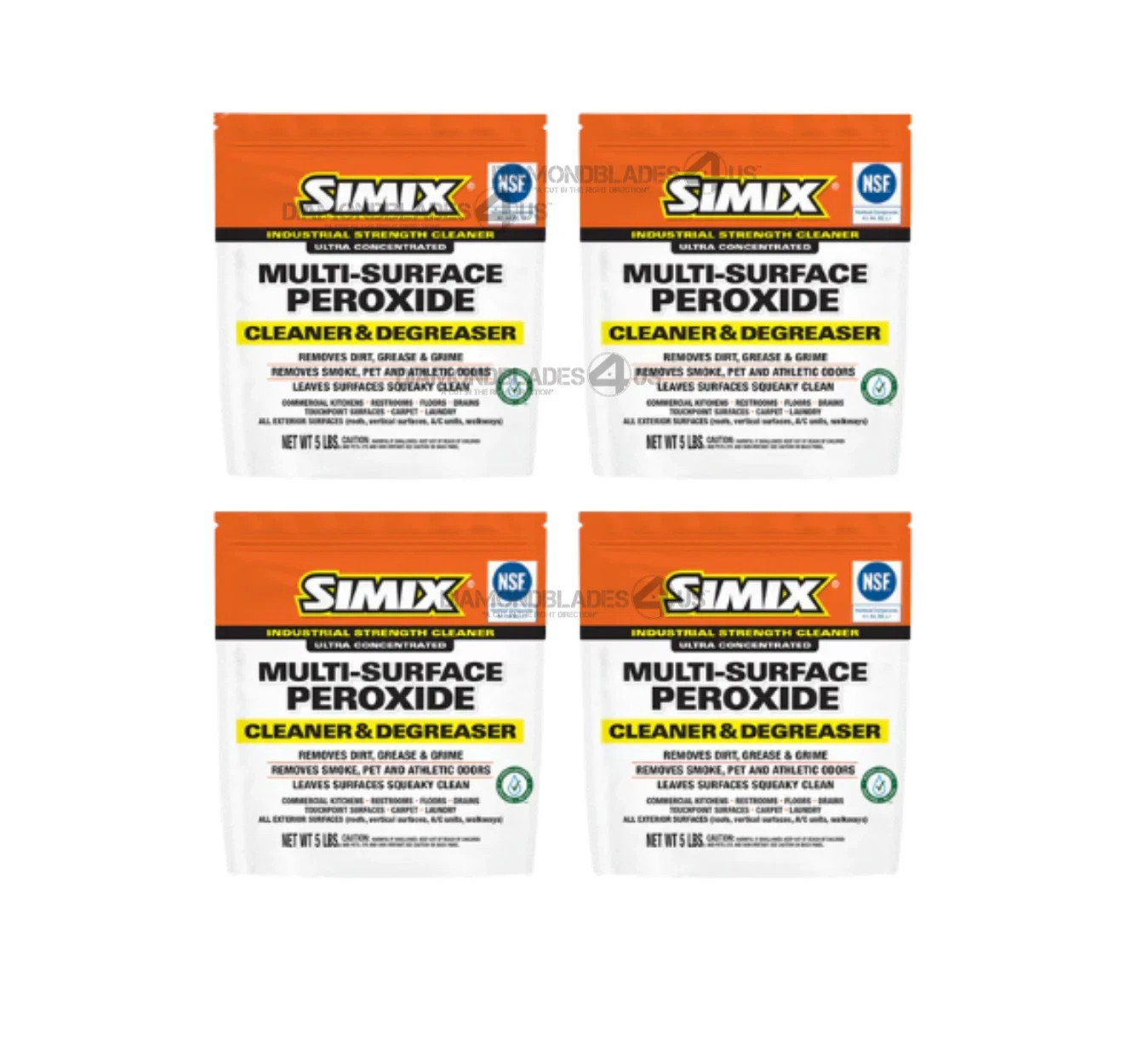 4 BAGS SIMIX 5 lb Bag All Purpose Cleaner Environmentally friendly NFS Approved