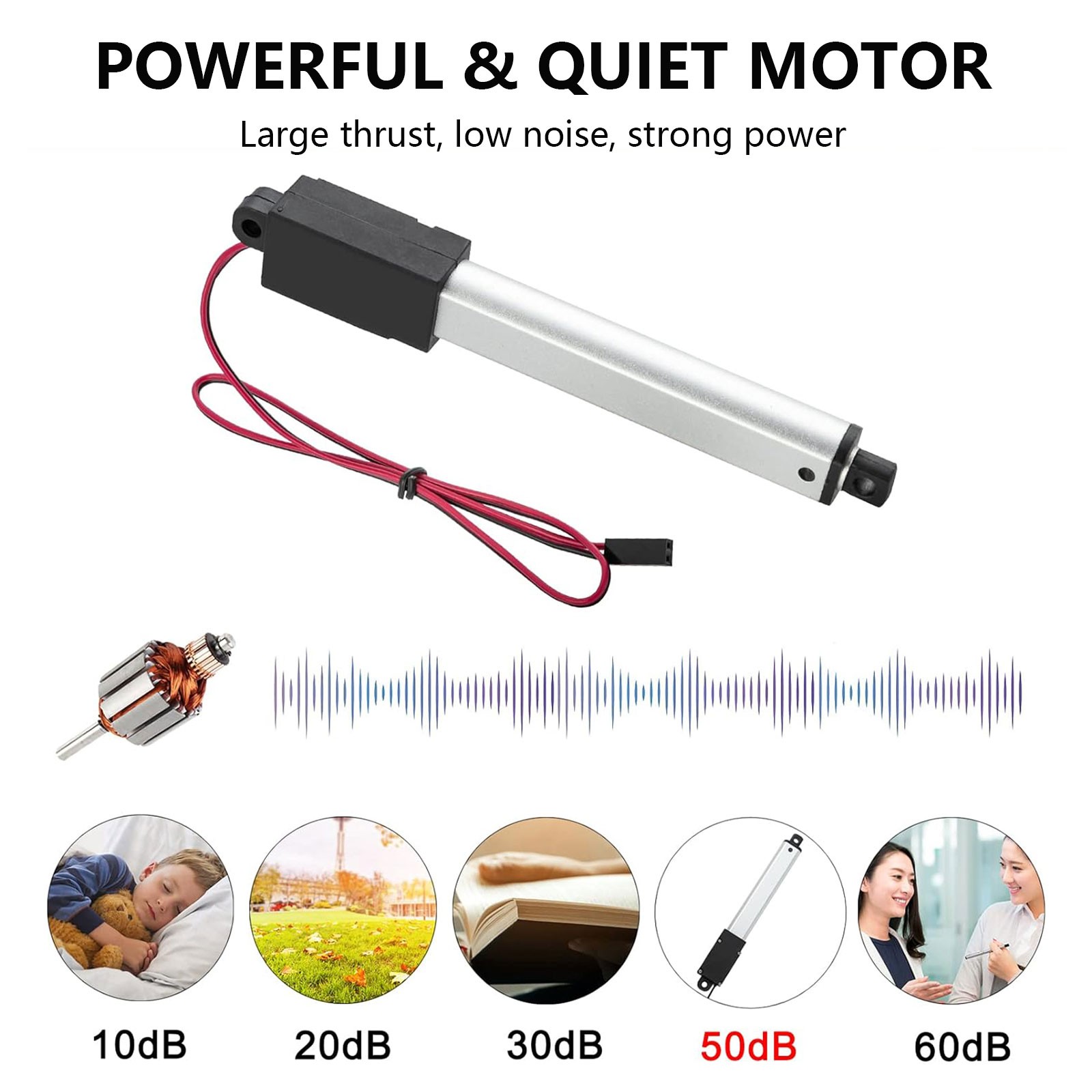 DC 12V Small Mini Micro Linear Actuator 1.2″ 2″ 3″ 4″ Stroke Fast Speed 6inch /s