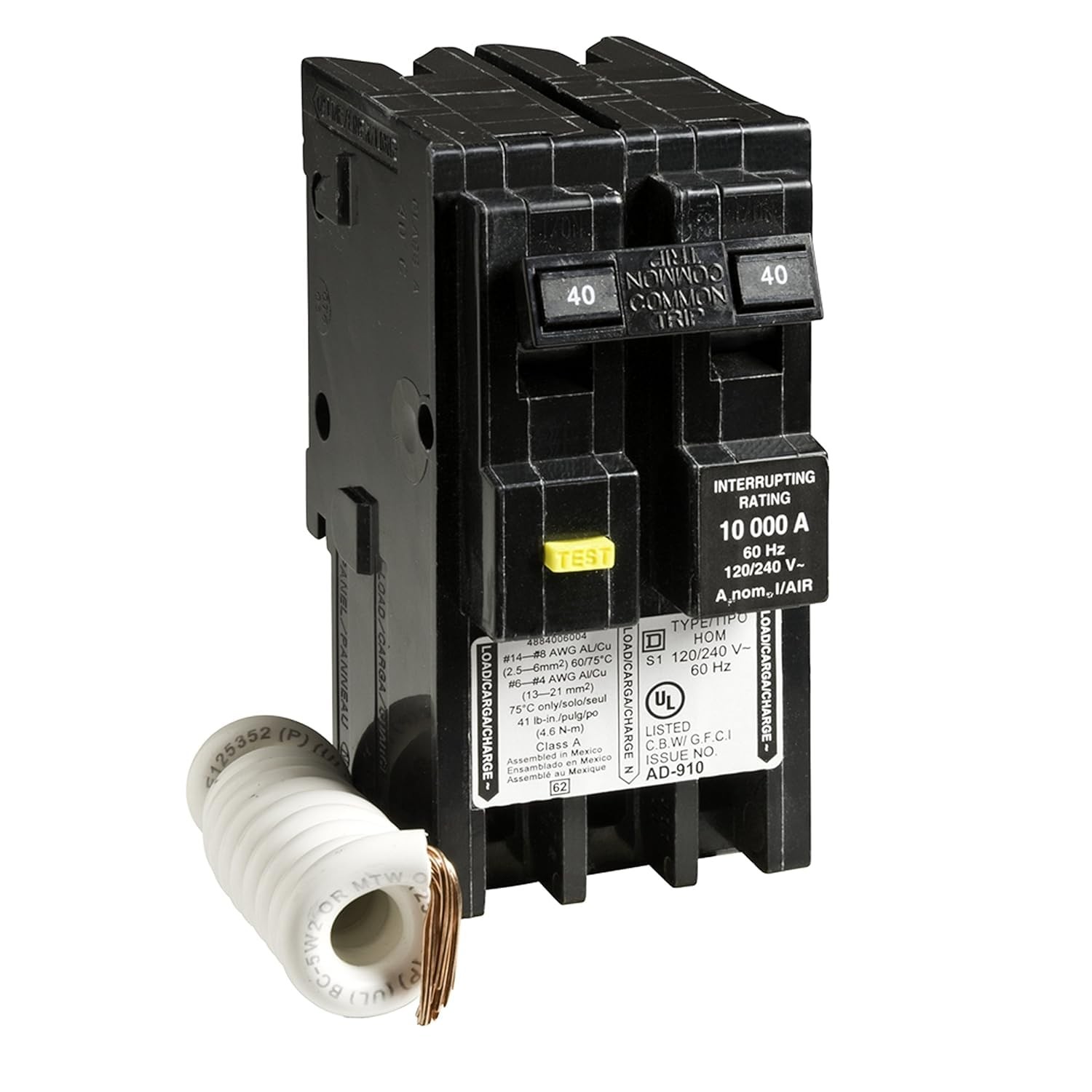 Square D by Schneider Electric Homeline 40 Amp Mini Circuit Breaker, 2 Pole,