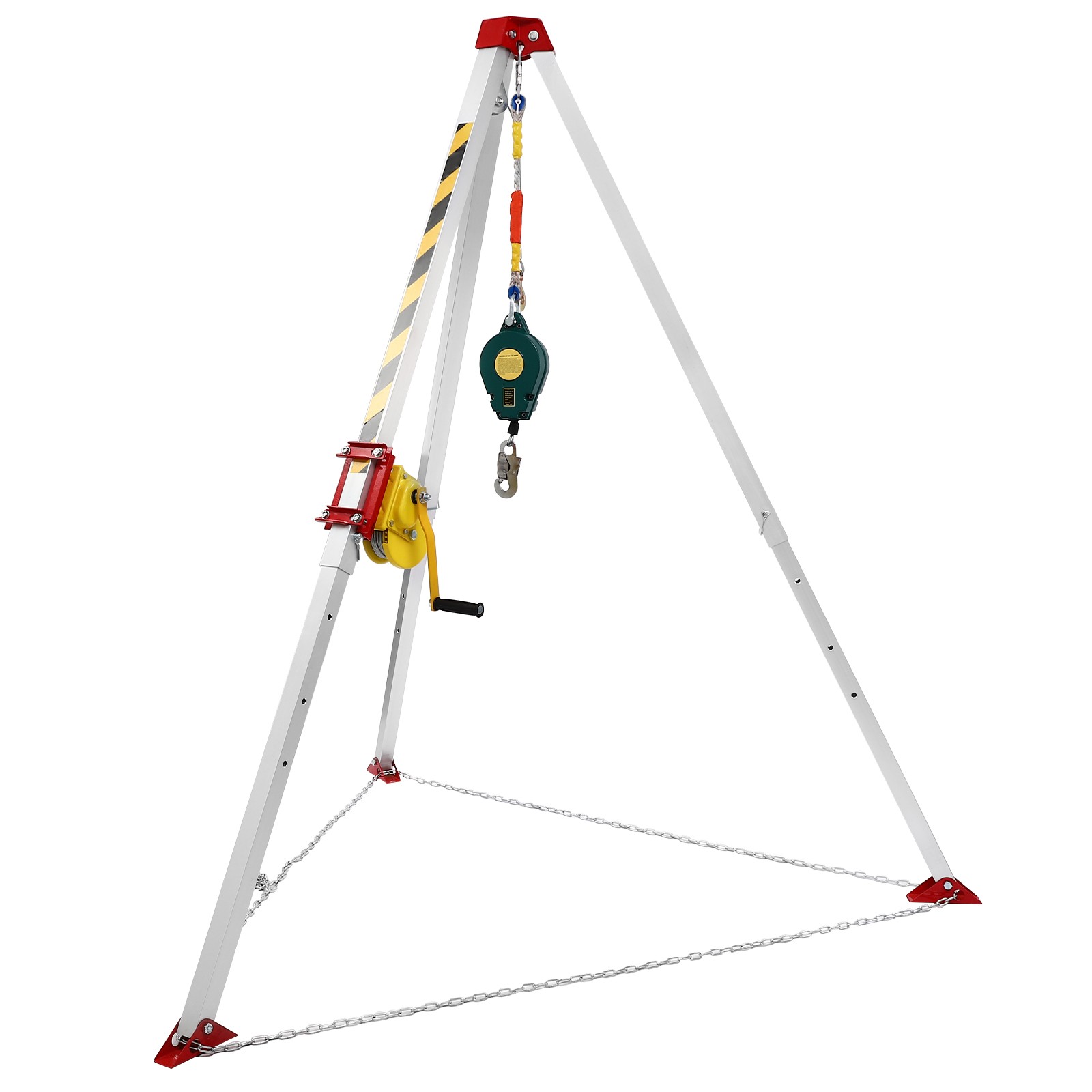 Confined Space Tripod Kit with1200lb Winch 5-6.5ft Adjustable Legs Rescue Tripod
