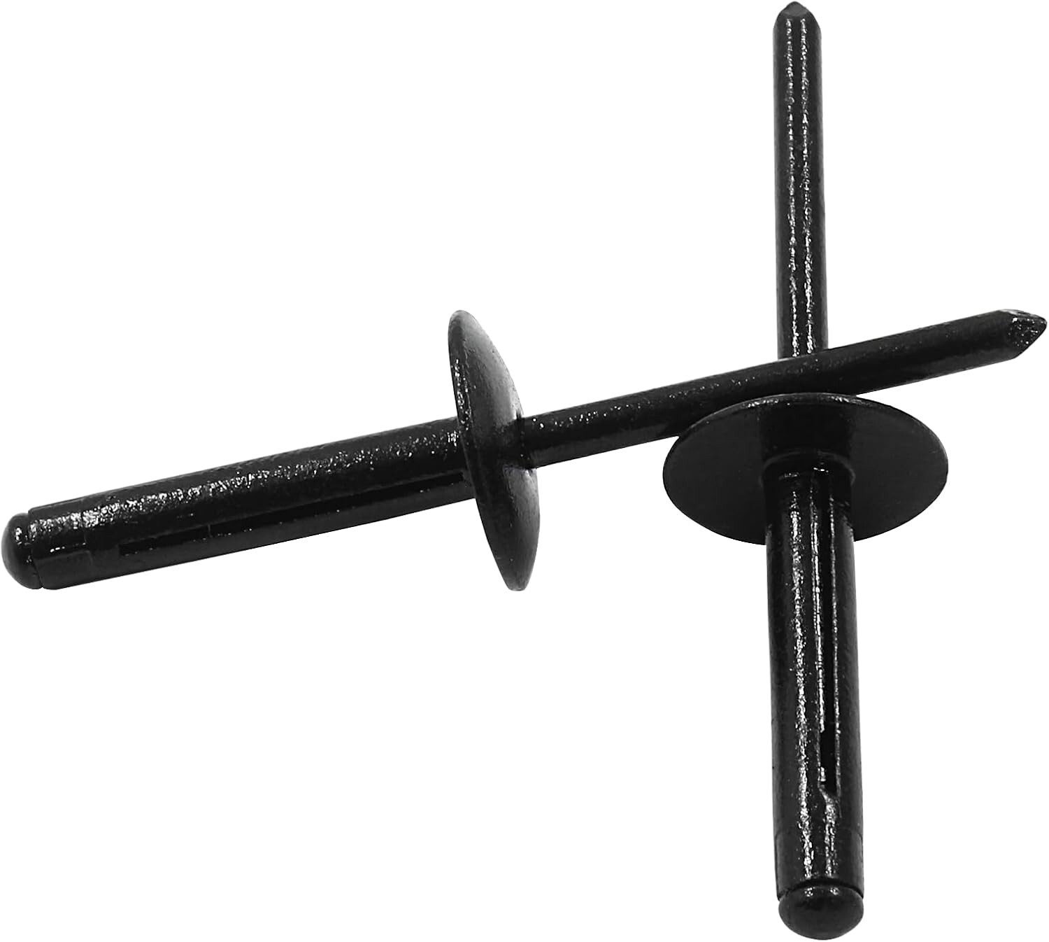 50Pcs Black Aluminum Tri-Fold Exploding Pop Rivets 3/16 Large Flange 3/16”x1′