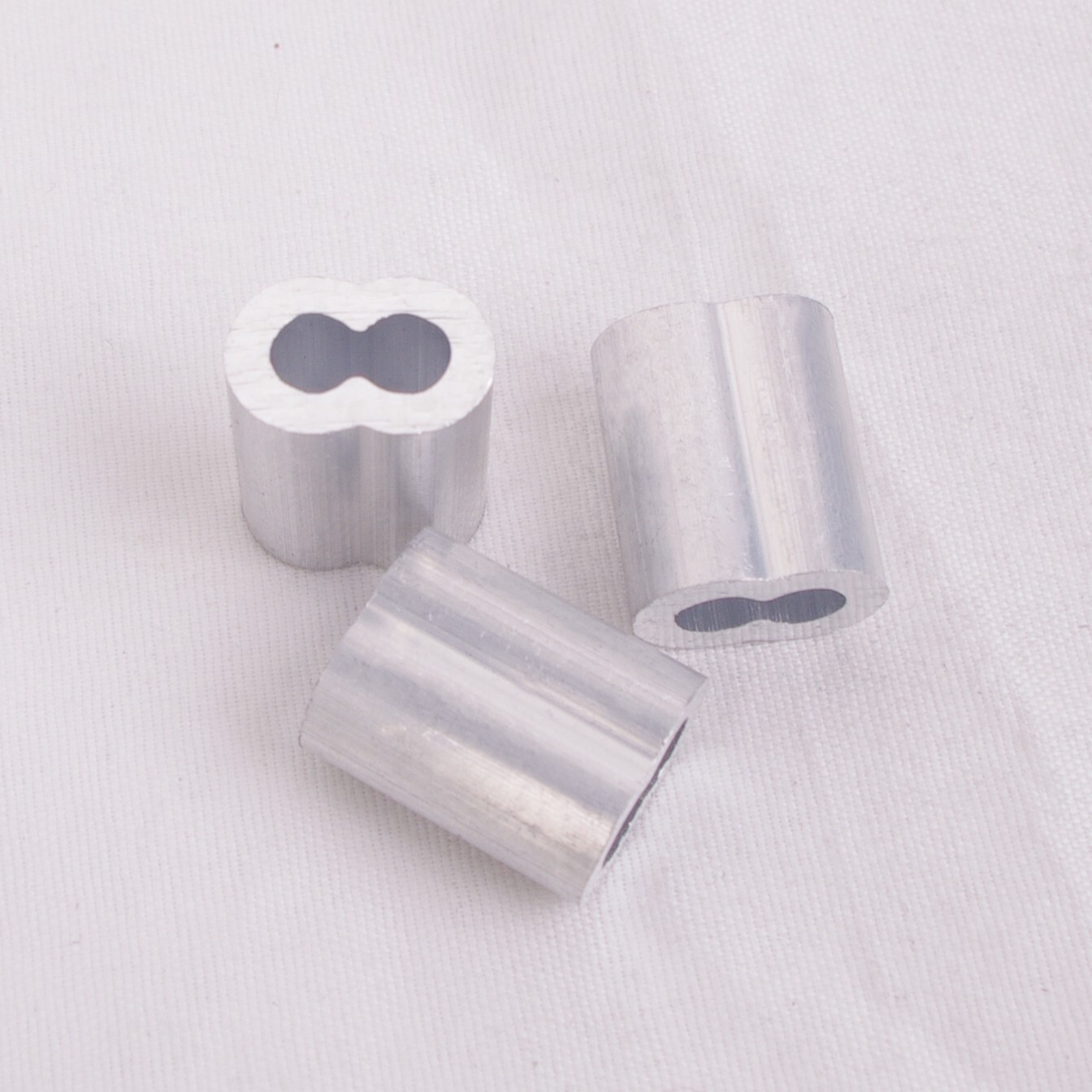 HIGOOD Aluminum Crimping Loop Sleeves Rope for 3/32”,Aluminum Alloy, PK 100