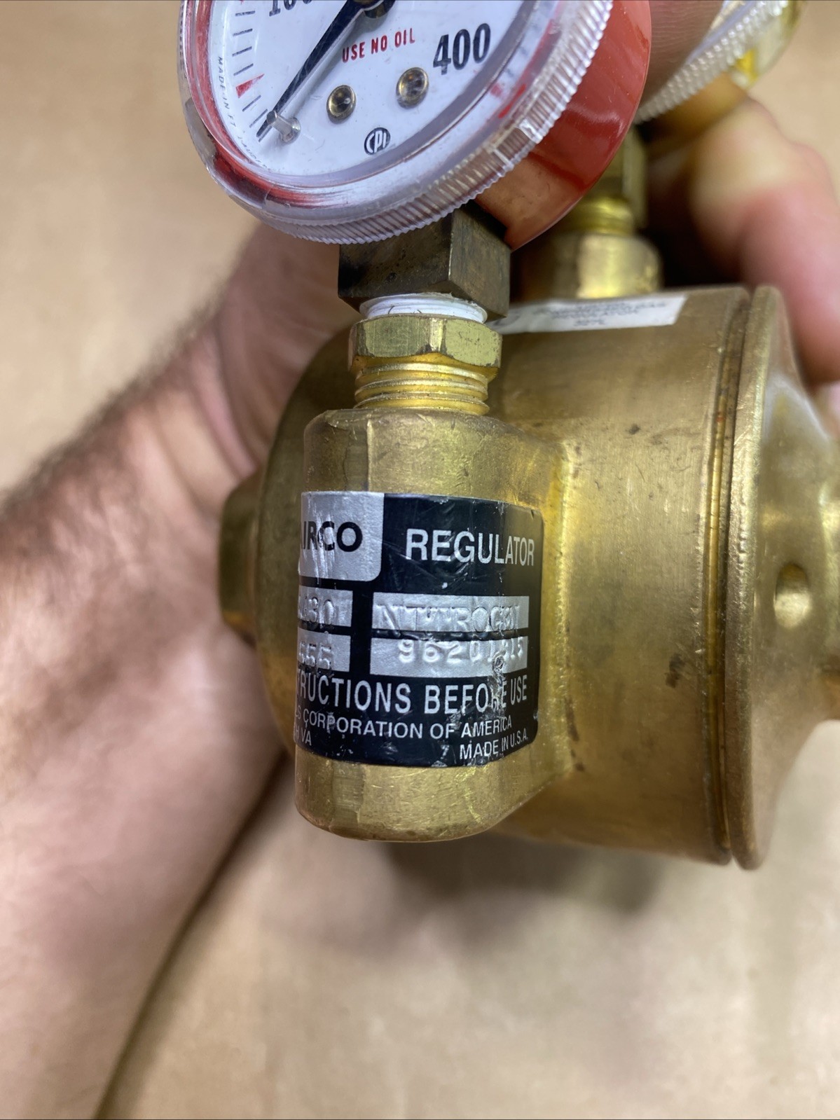 concoa airco cga 555 Two Stage Nitrogen Gauge Regulator (I Think It’s New)