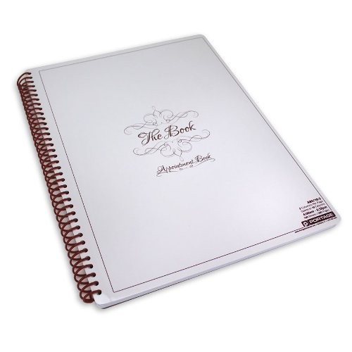 Portage Notebooks Appointment Book – Large 10″ x 13.5″ 5 Columns, Pink