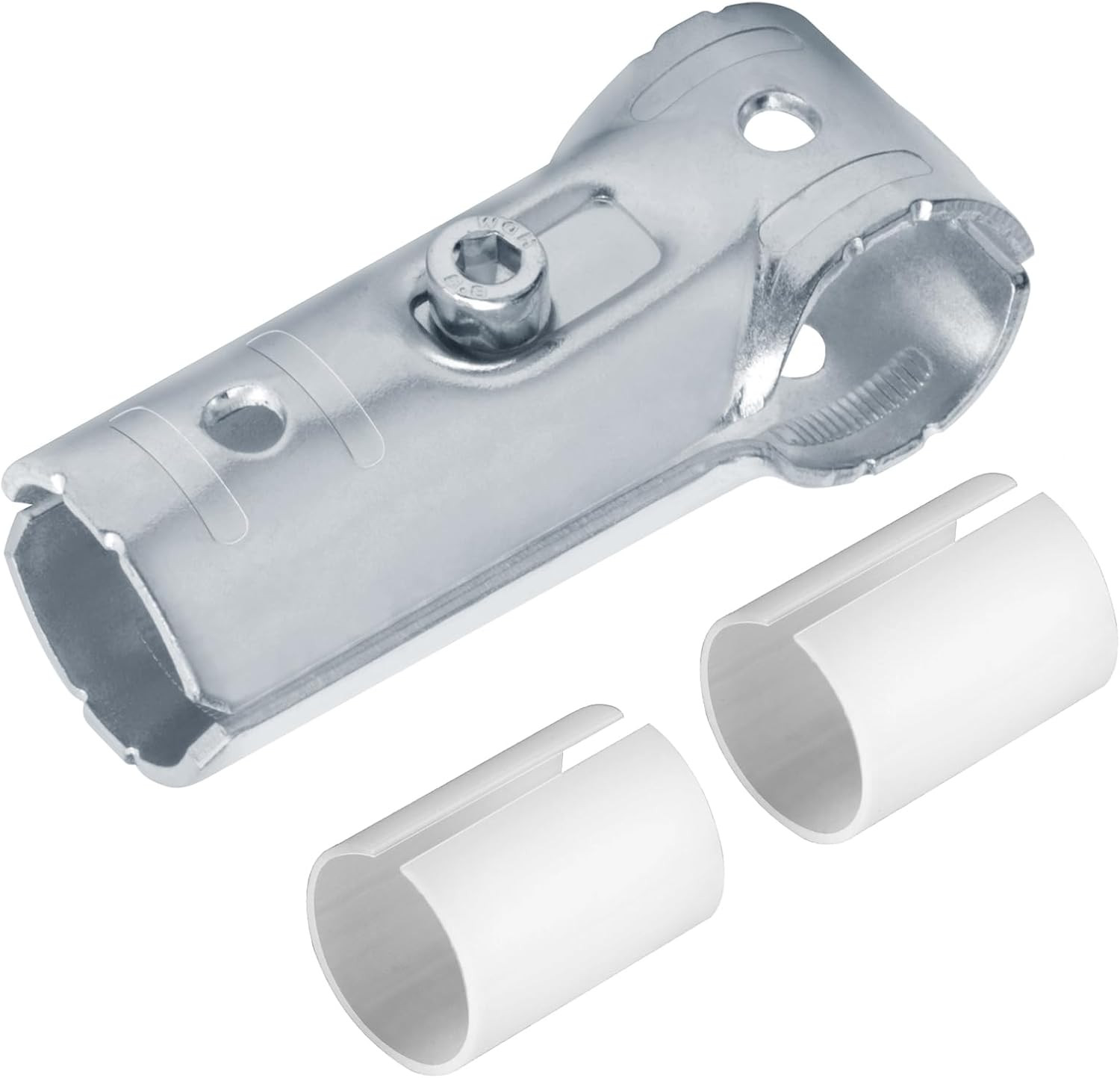20 Sets T Pipe Connector Tee Clamp Fittings, Fit 1/2″ EMT Conduit, Silver