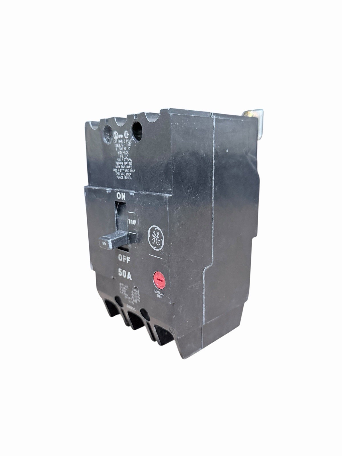 GE TEY350 50A 480Y/277V 3 Pole Circuit Breaker Q-Line Bolt-On