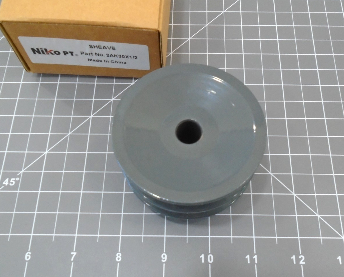NEW Niko 2AK30X1/2 2 Groove V Belt Pulley 3.05″ OD 1/2 Inch Shaft Bore