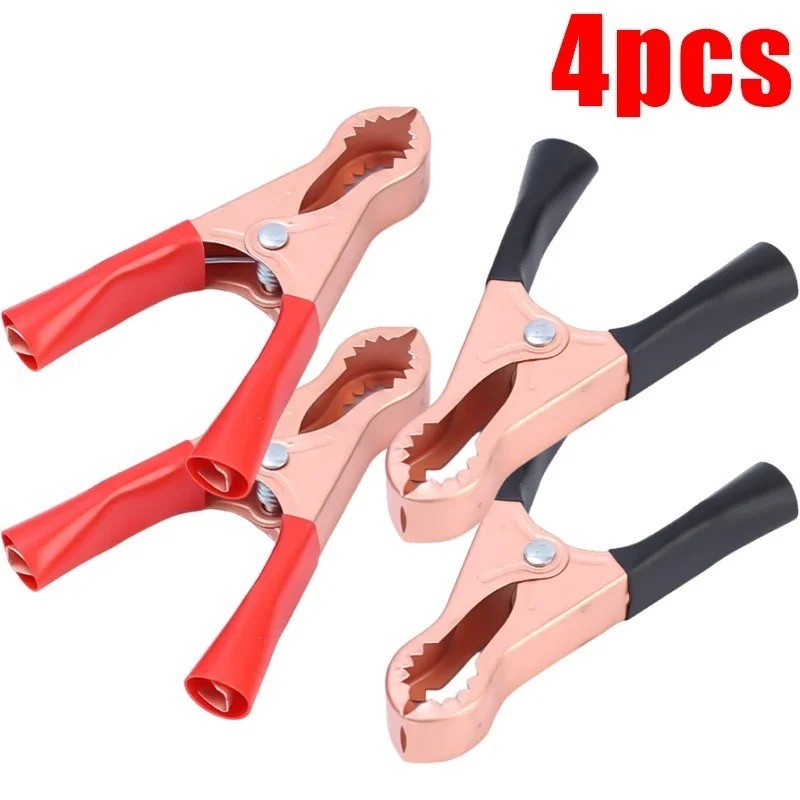10 pcs 70mm Red & Black Car Battery Test Lead Clip Crocodile Alligator Clamps