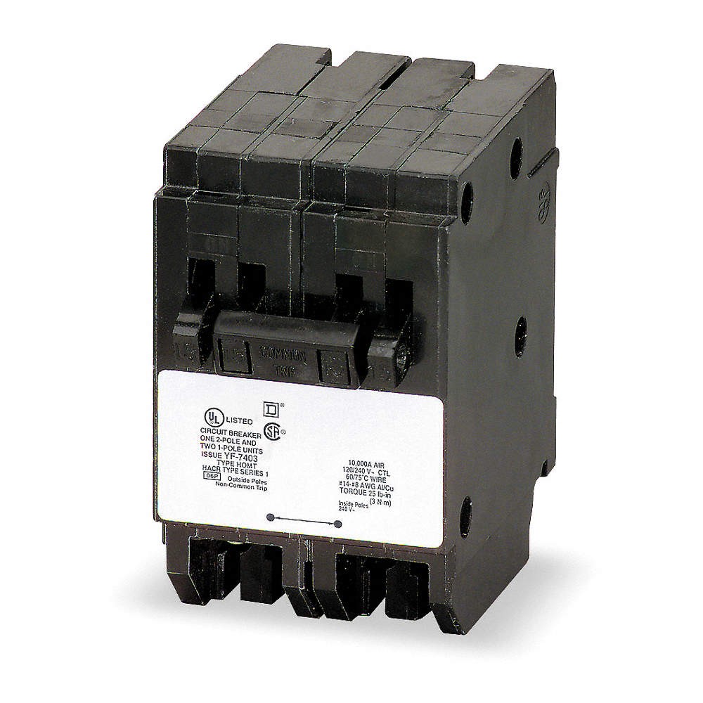 SQUARE D HOMT2020230 Circuit Breaker,20/30A,120/240V,2P 1D366