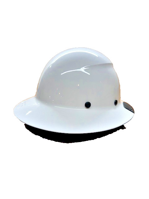 LIFT Safety HARD HAT, NEW! HDF-15WG DAX WHITE, Full Brim w/ Ratchet Suspension