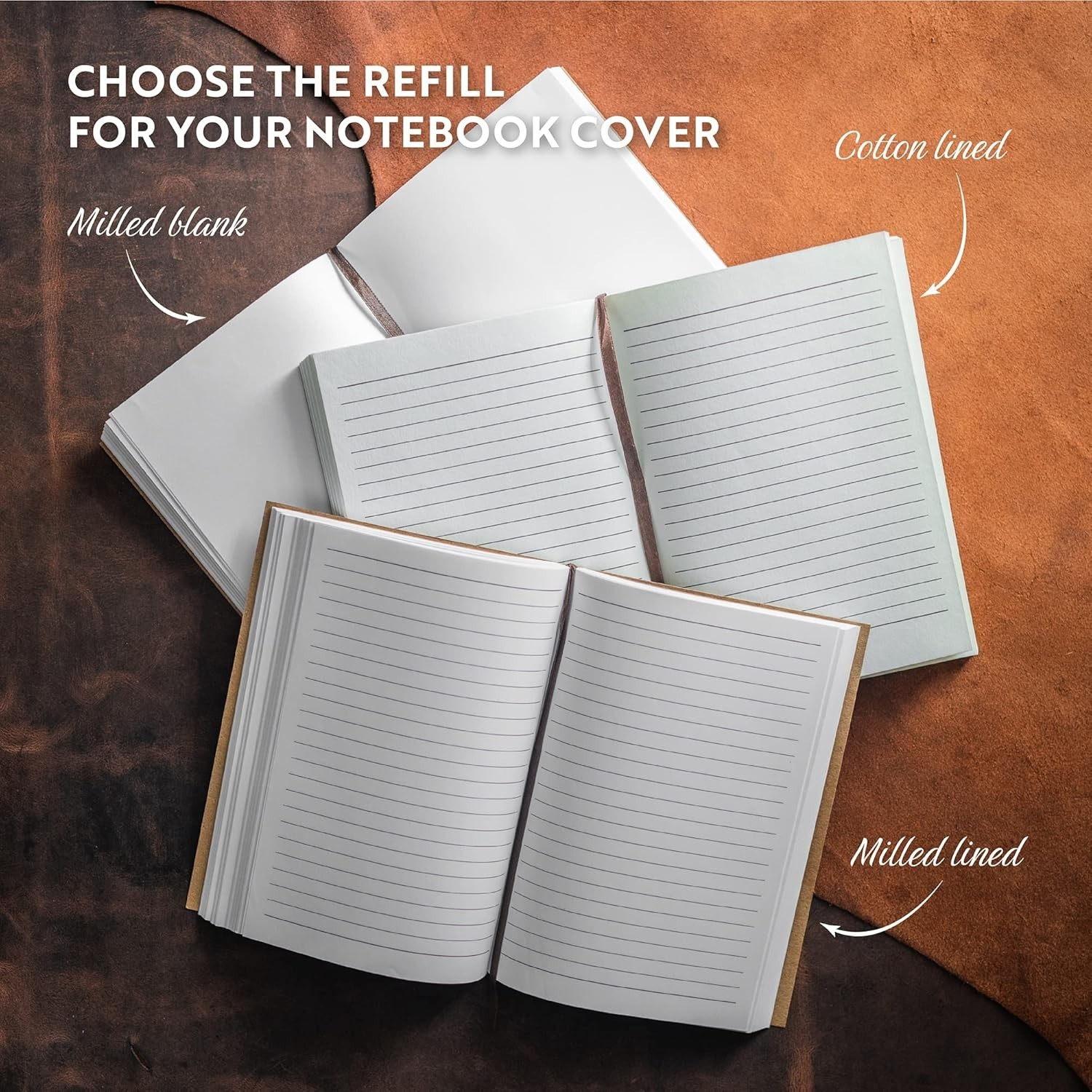 Blank Journal Notebook Paper – A5 Journal Refill – for Refillable Leather Jou…