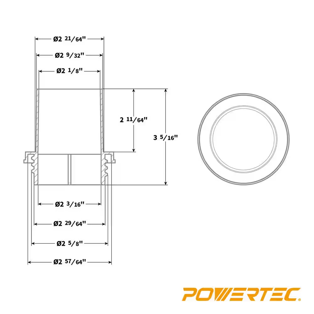 2-1/4 in. x 2-1/2 in. Screw End Quick Coupler – Left-Hand Threaded Adapter