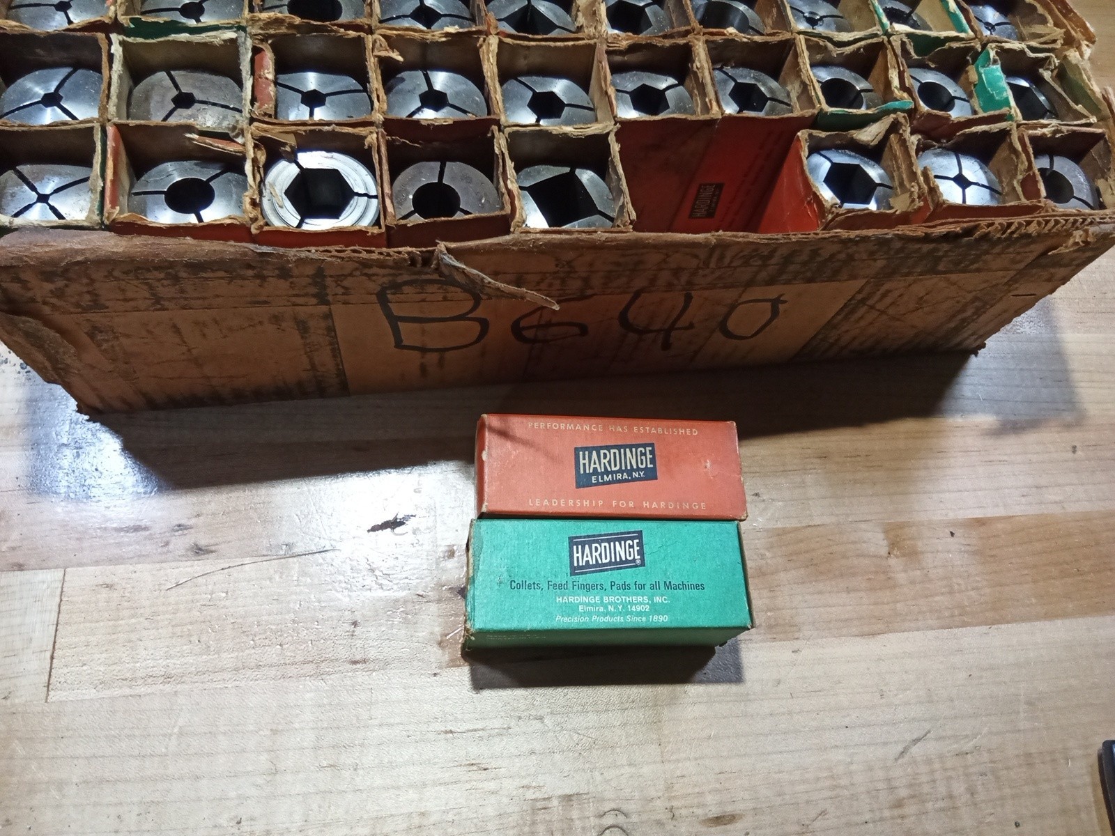 lot of 38 HARDINGE 5C COLLETS assorted used original boxes