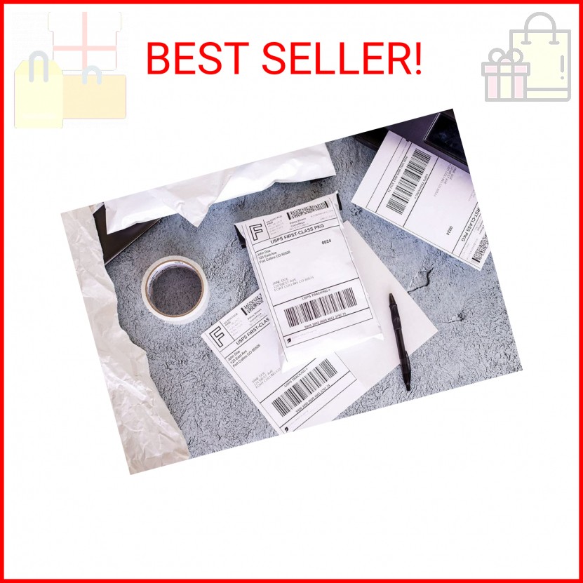 Premium Label Supply White Sticker Half Sheet Labels – 8.5″ x 5.5″ – Laser/Inkje