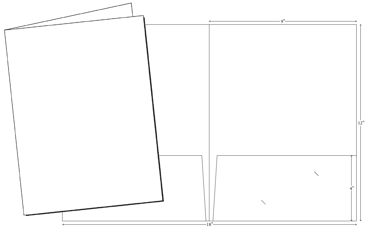 Printed Presentation Folders, 100 Full Color Custom 2-Pocket, Your Logo & Design