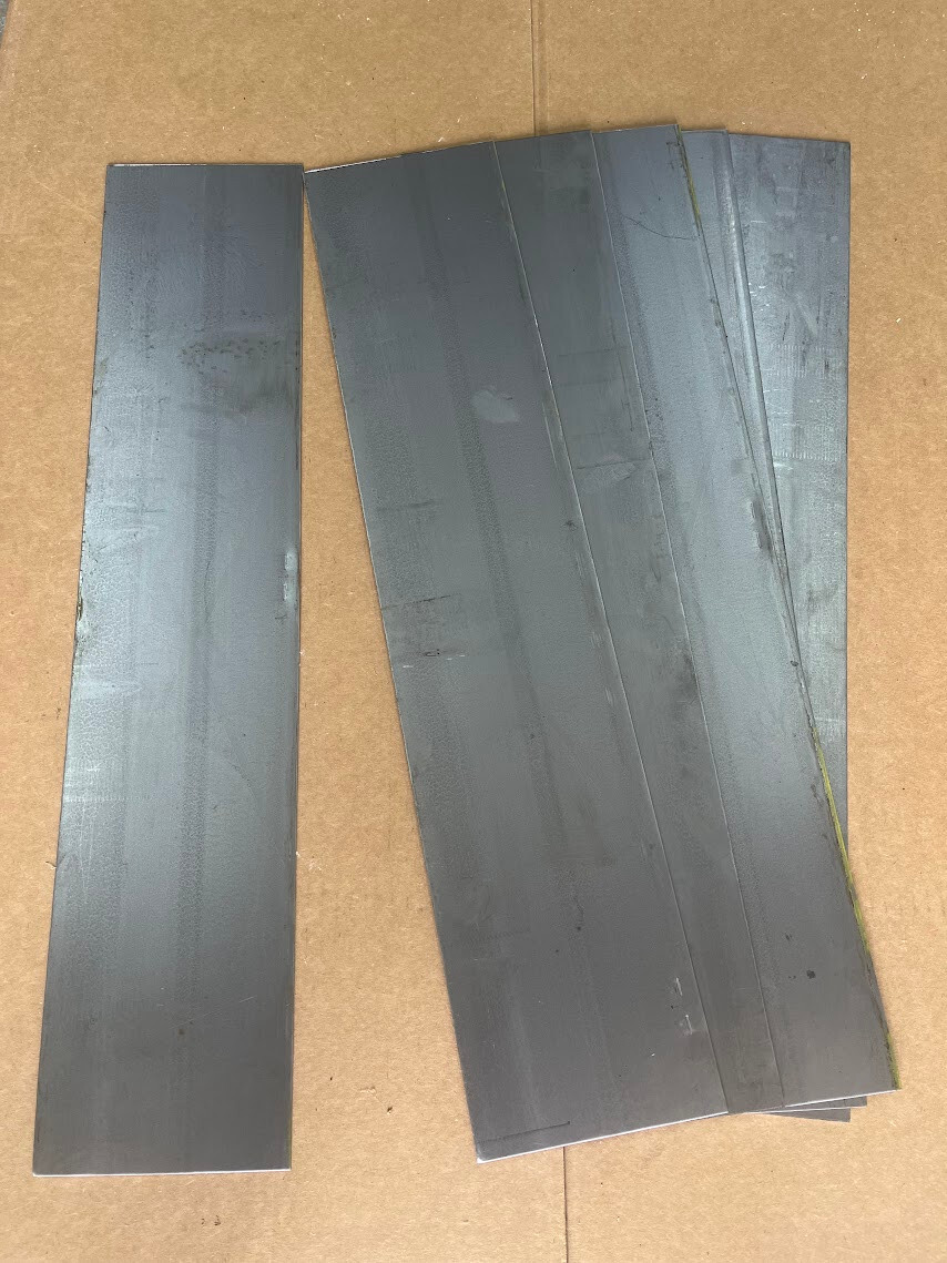 14 GAUGE STEEL SHEET METAL COLD ROLL 6 PIECES 0.078″ THICK 4 7/8″ x 24 1/4