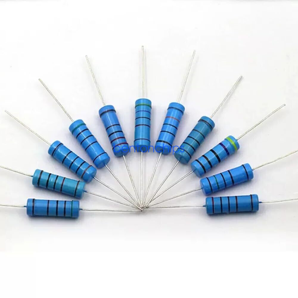 1% 50Pcs 5W 5 Watt Metal Film Resistors Kit 1Ω-10M Ohm 134 Values Option