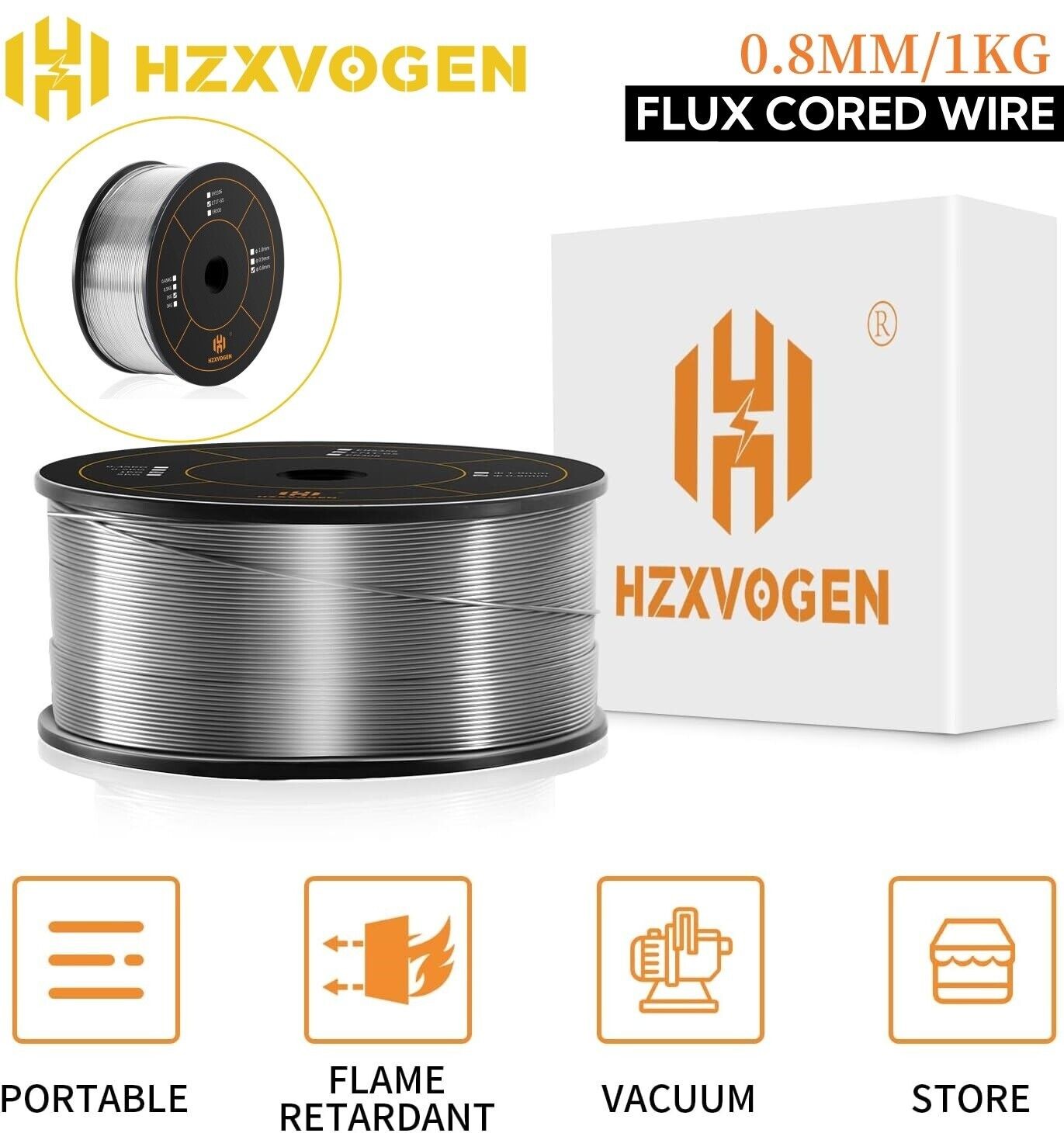 Carbon Stainless Steel Flux Core Welding Wire For Gasless MIG Welder 0.03” 2lbs
