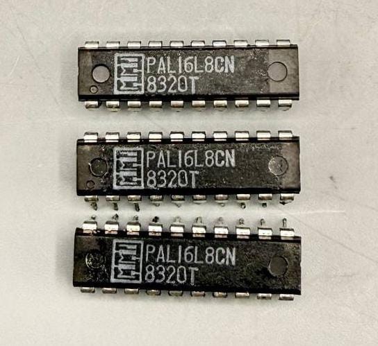 PAL16L8CN MMI Programmable Array Logic ICs 20-Pin DIP Vintage NOS Lot of 3