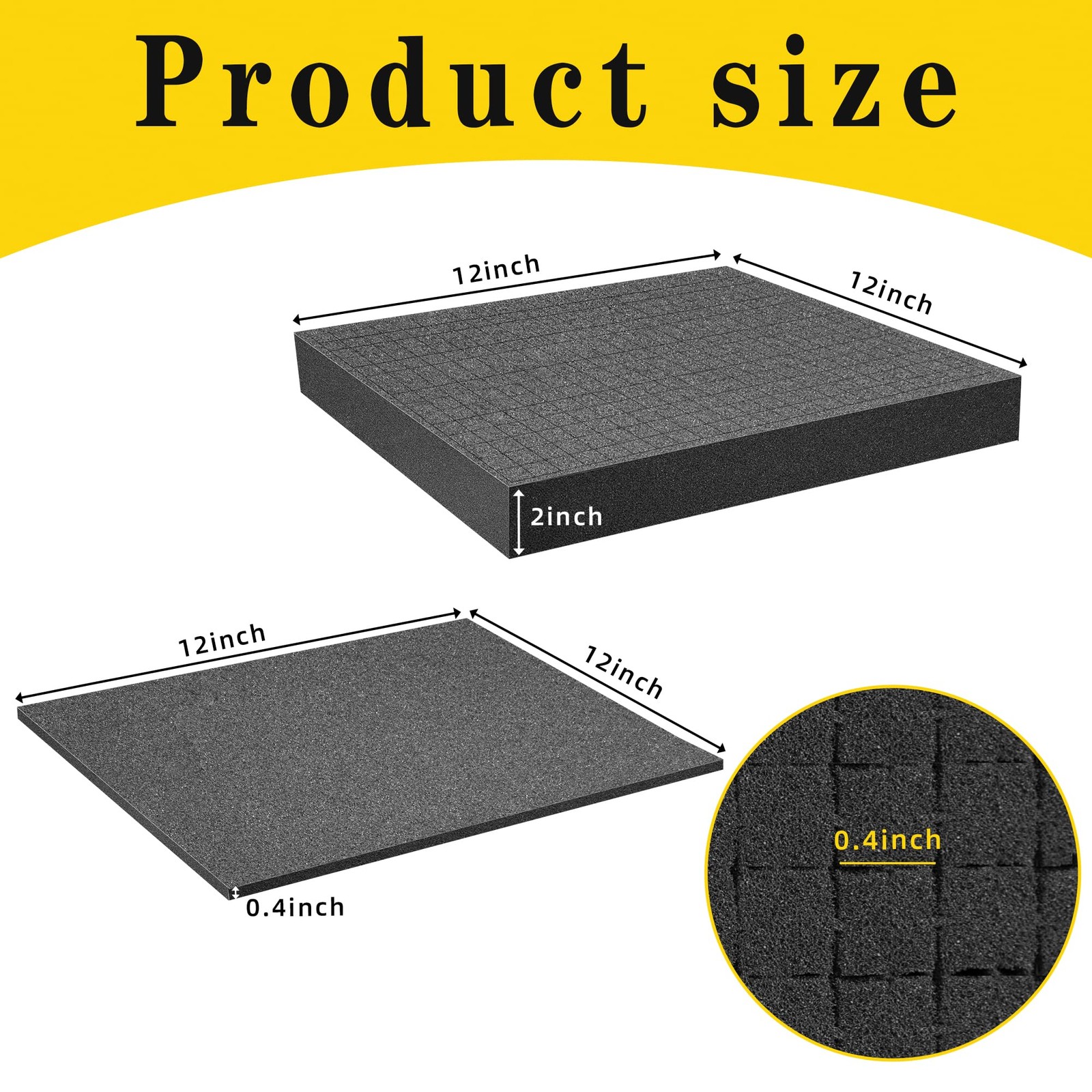 4 PCS Pick Apart Foam Insert- 2 Size Pick and Pluck Foam- Pluck Pre Cube Sheet F