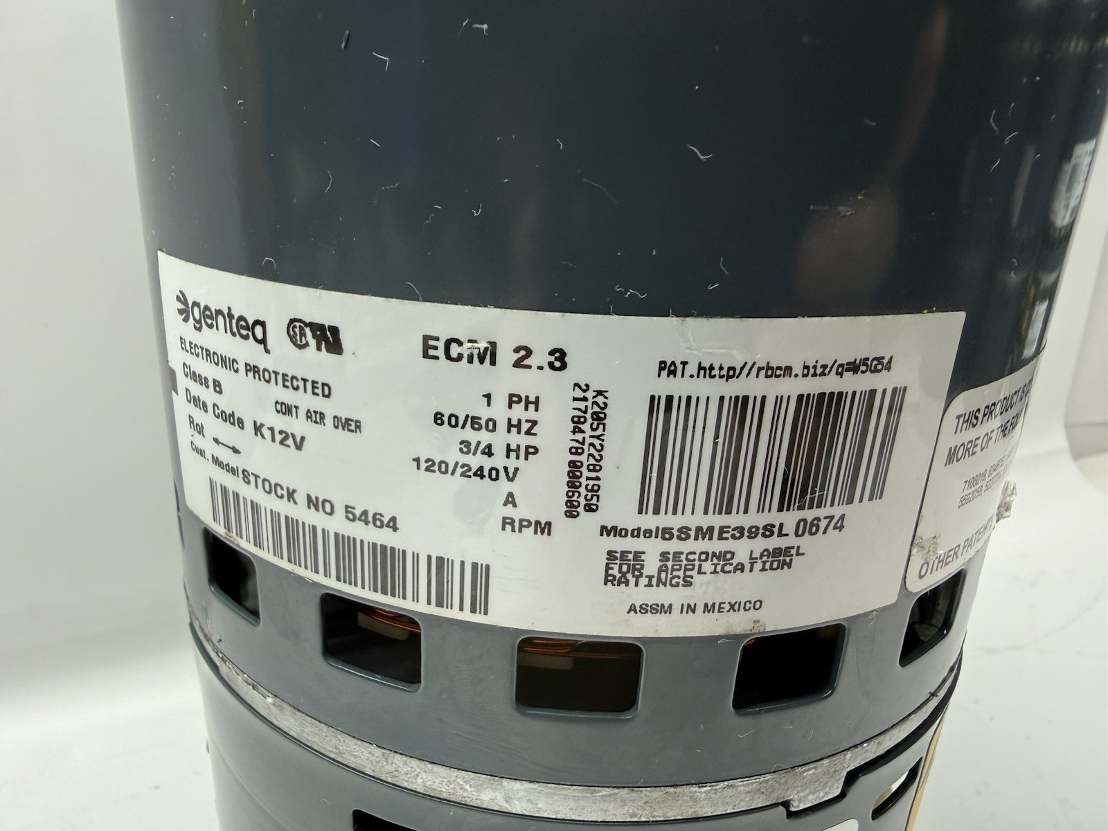 GE Genteq ECM 5SME39SL0674 3/4HP Blower Motor 51-24375-14 CCW DG02
