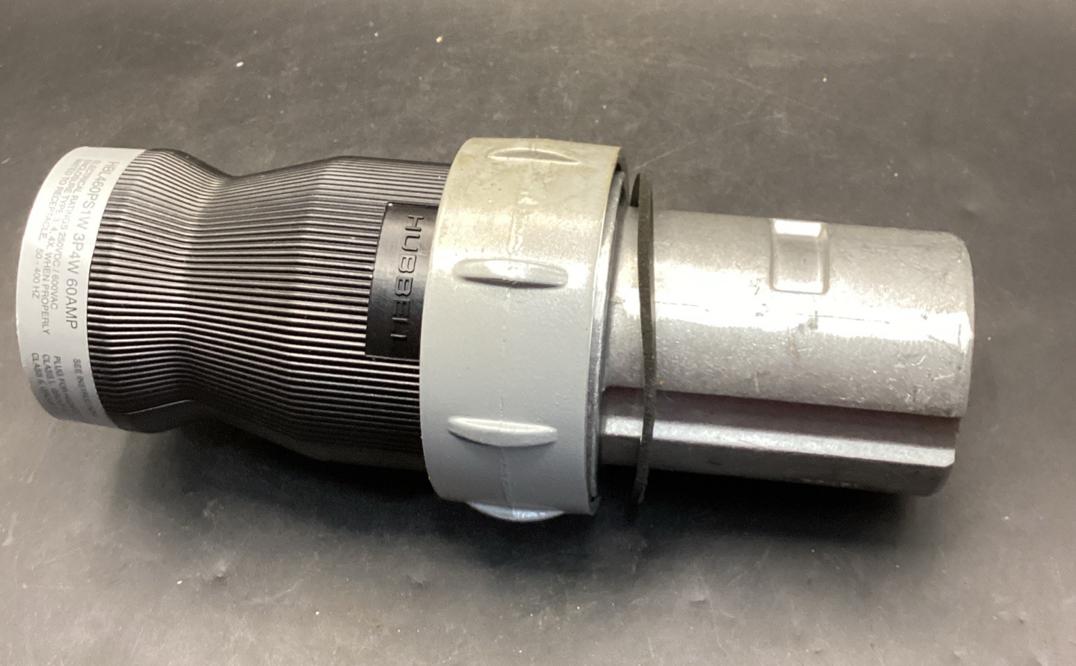 Hubbell HBL460PS1W. Heavy Duty Pin and Sleeve, Male Plug, 60 A 600 V, 4 Wire, 4X
