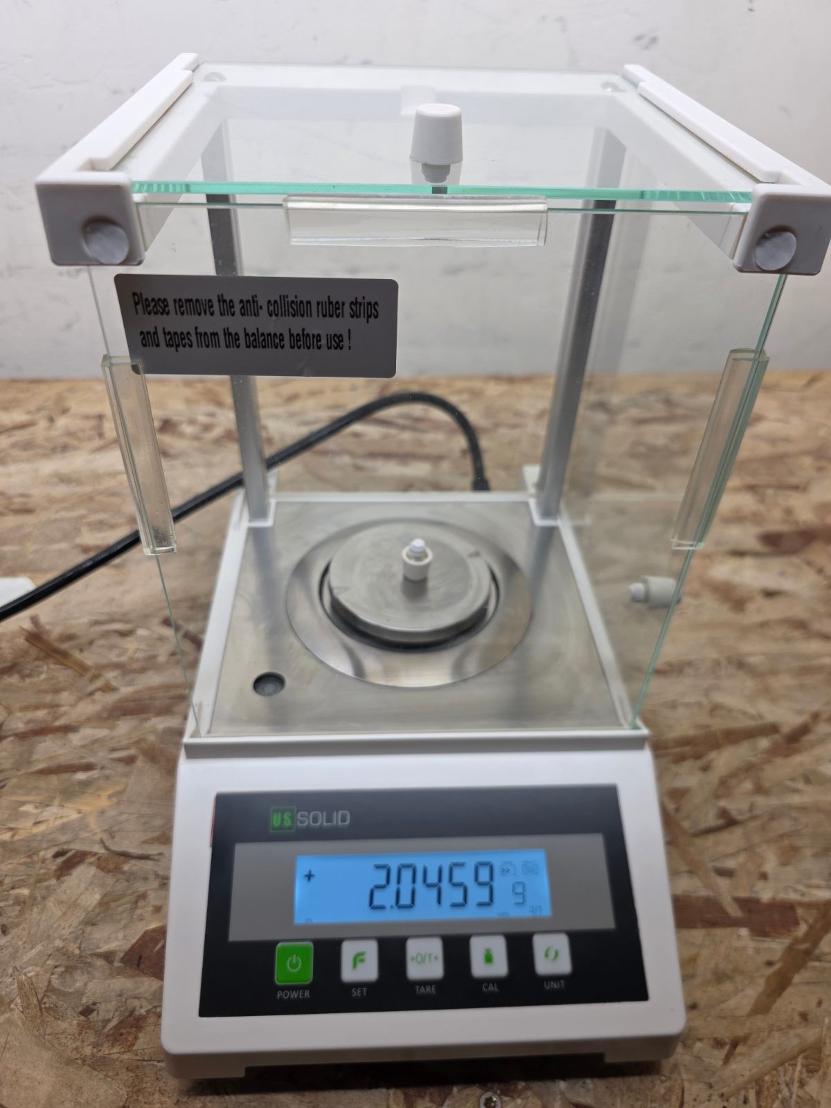 US Solid Balance Precision Lab Scale 0.0001g 320g Capacity Missing Left Panel