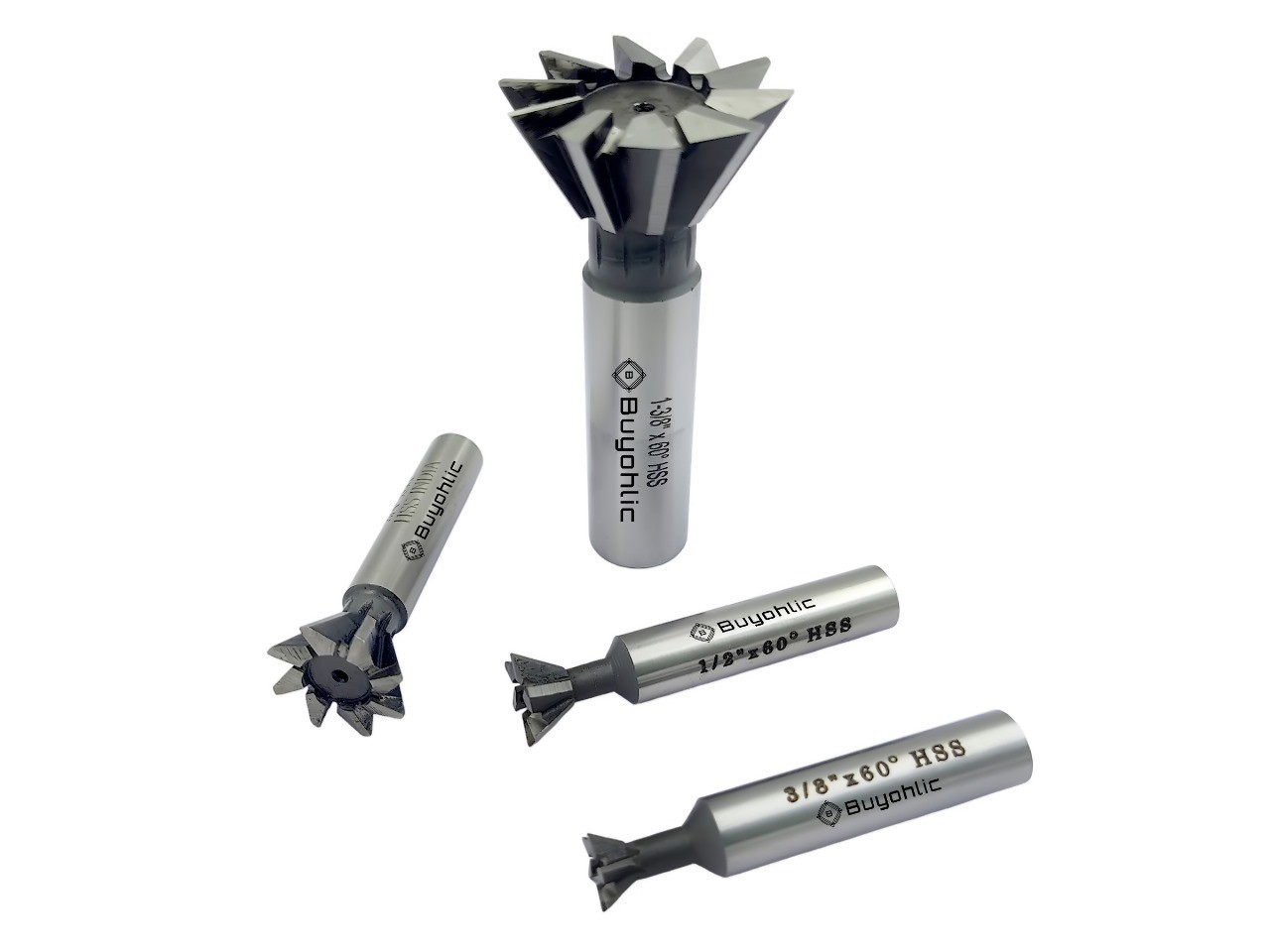 Dovetail Cutter HSS 60° – Double-Edged End Mill for Metal Machining -USA STOCK